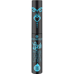 Essence Lash Princess Liquid Liner applicator brush showing ultra-fine tip for definition.