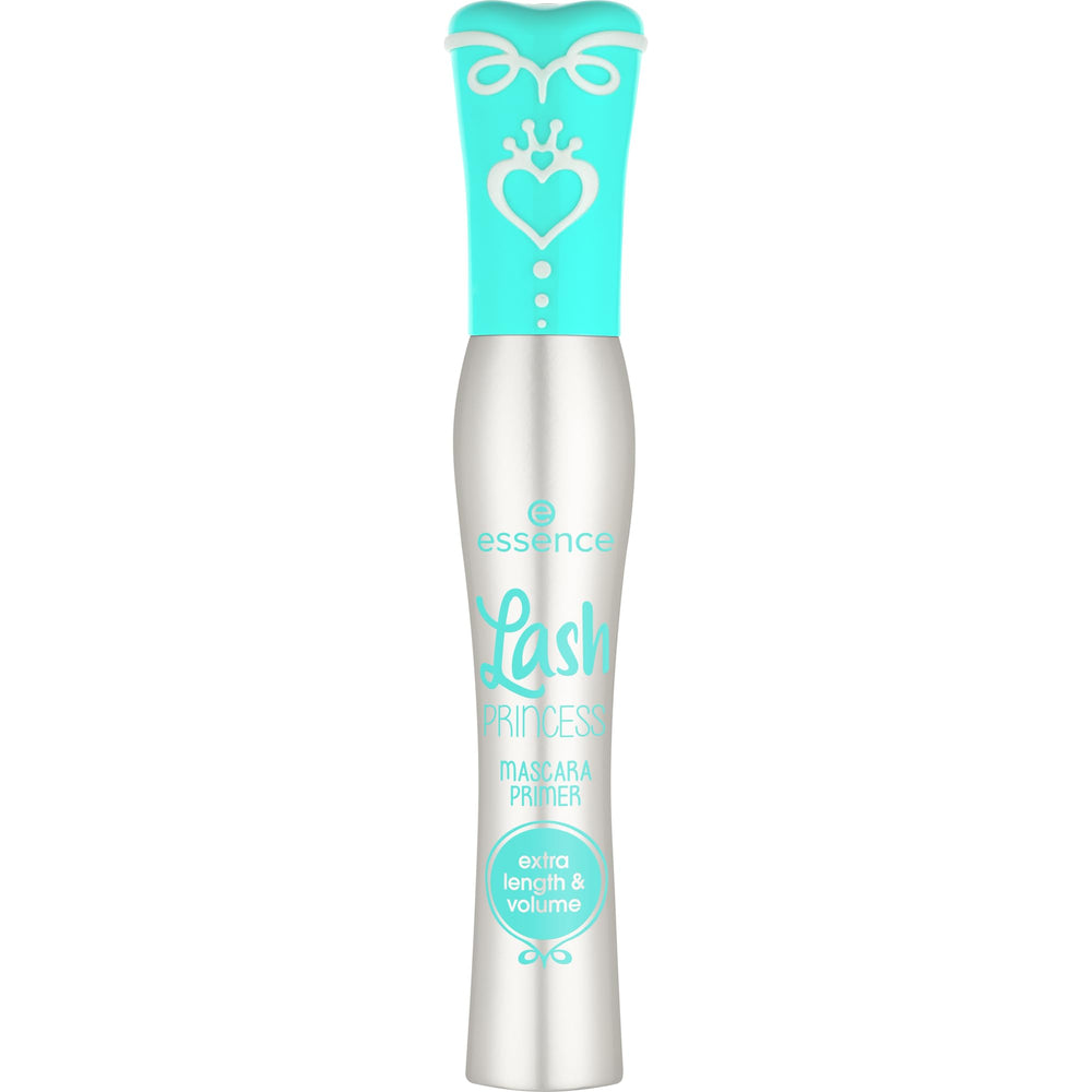 essence Lash Princess Primer shows a light green formula for primed lashes.