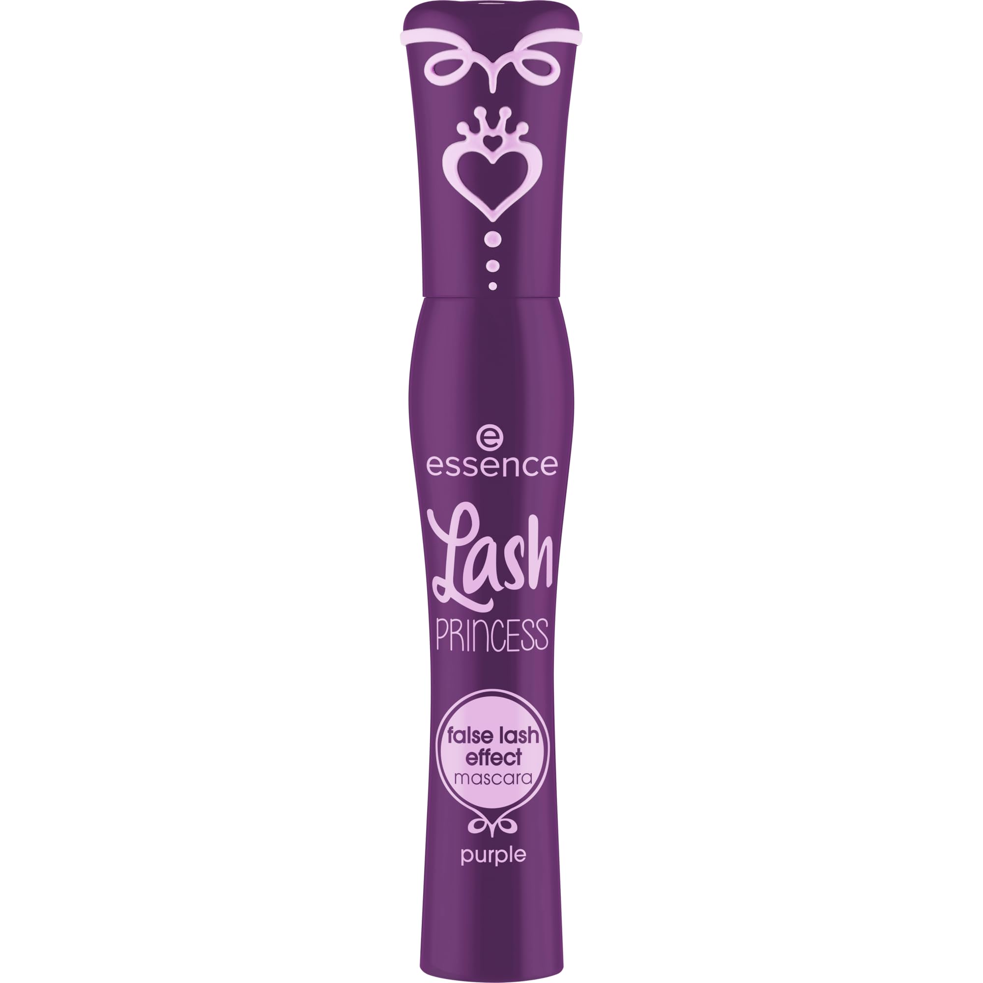 essence Lash Princess Purple conic brush close-up for precise coating.