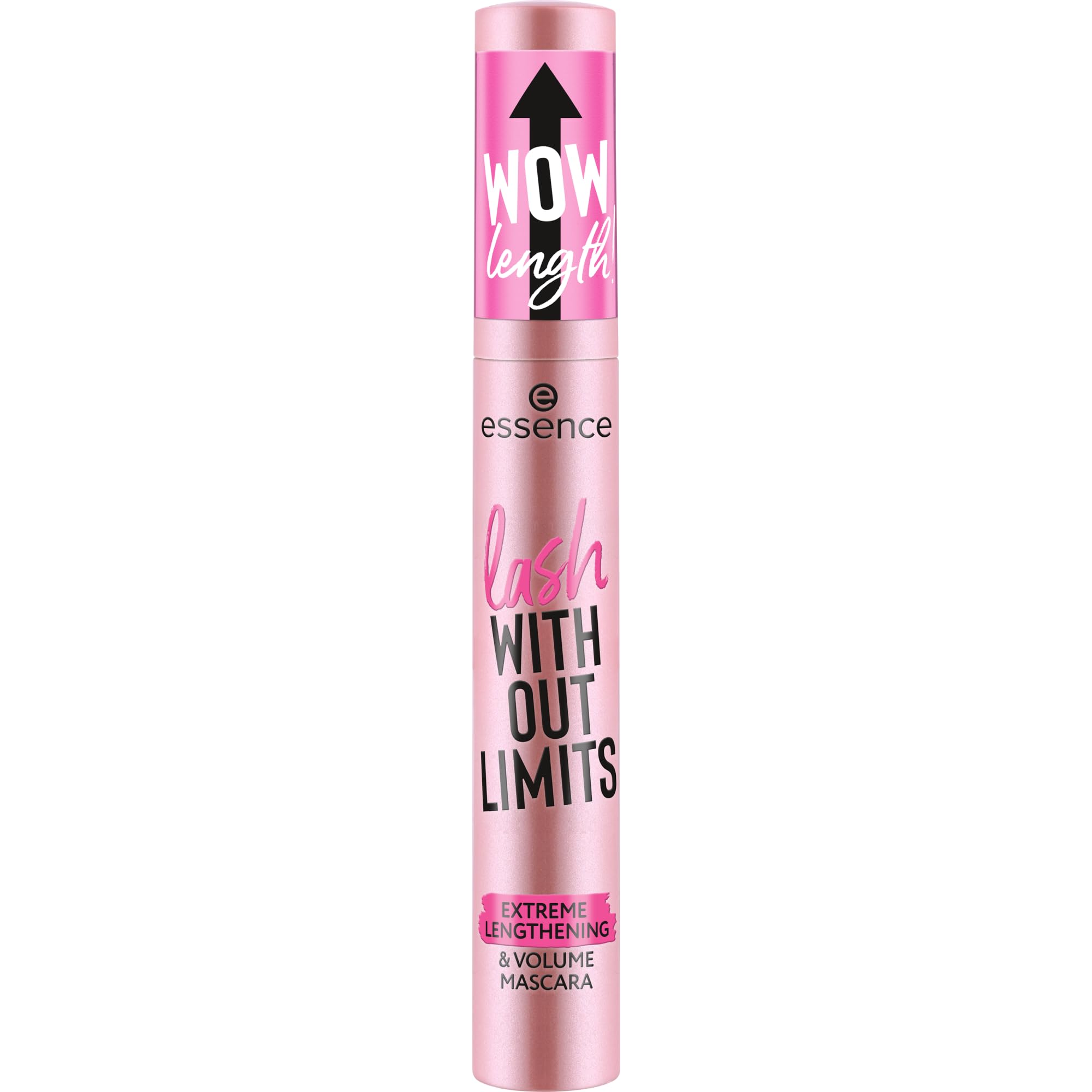 applying Essence Lash Without Limits 01 Extra Black demonstrates smooth layering
