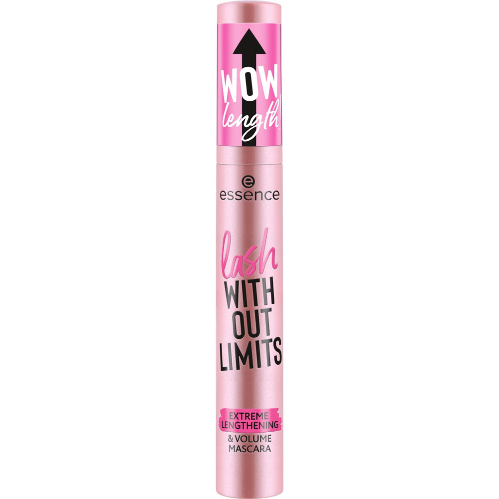 applying Essence Lash Without Limits 01 Extra Black demonstrates smooth layering