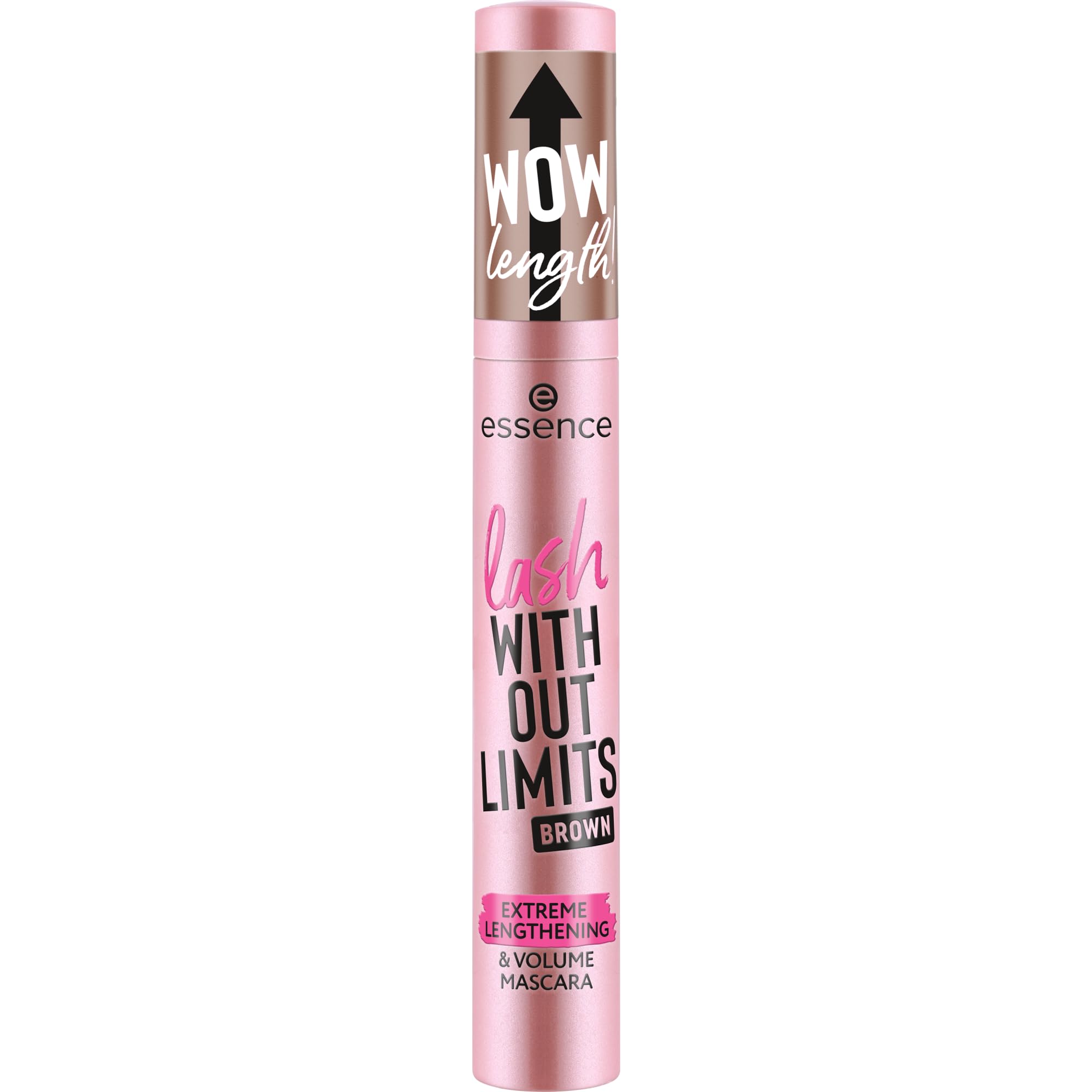 essence Lash Without Limits elastomer wand demonstrating precise application.