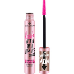 essence Lash Without Limits mascara bottle close-up showing dramatic length potential.