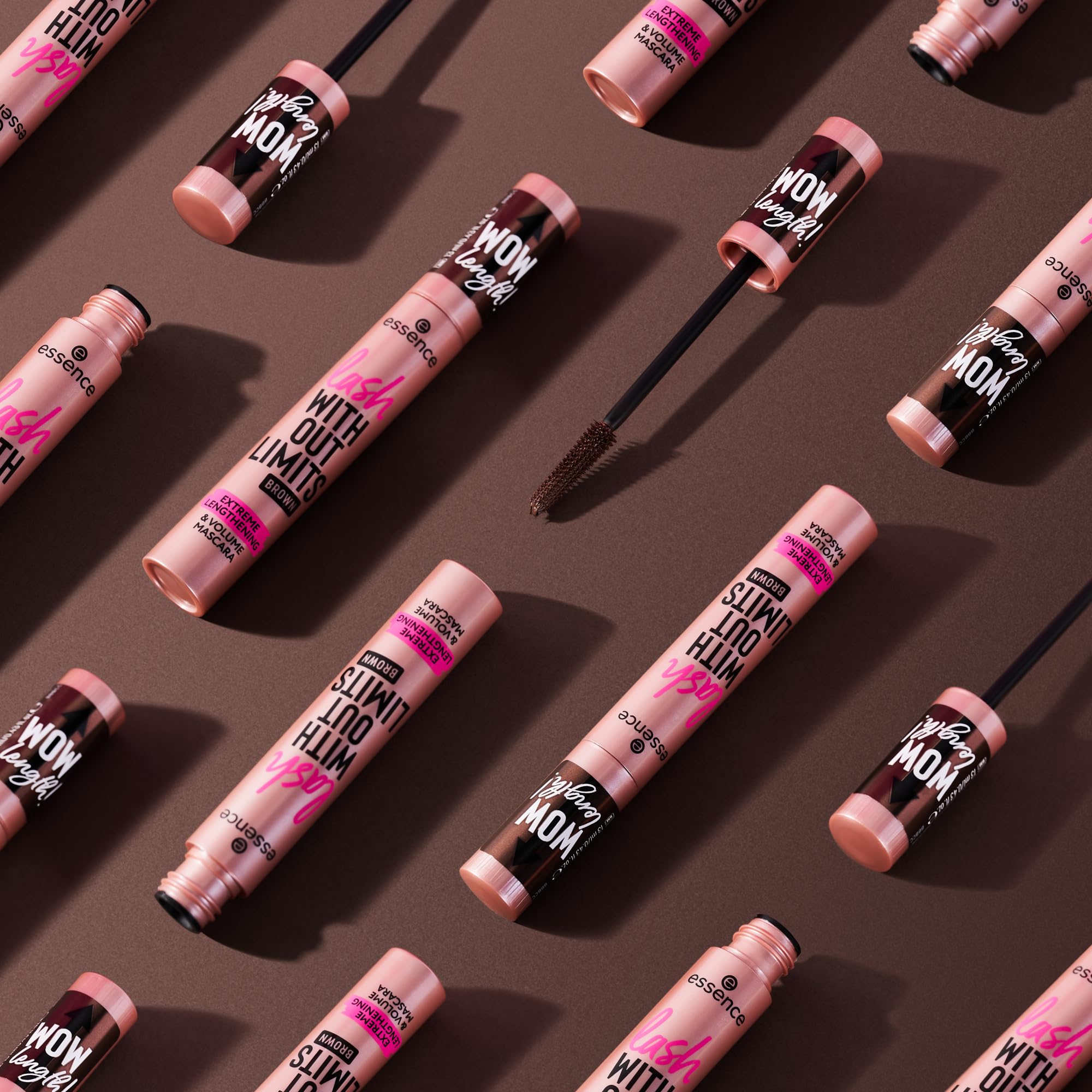 essence Lash Without Limits wand-application demonstrating buildable volume.