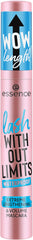 essence Lash Without Limits waterproof mascara bottle with long-lasting hold