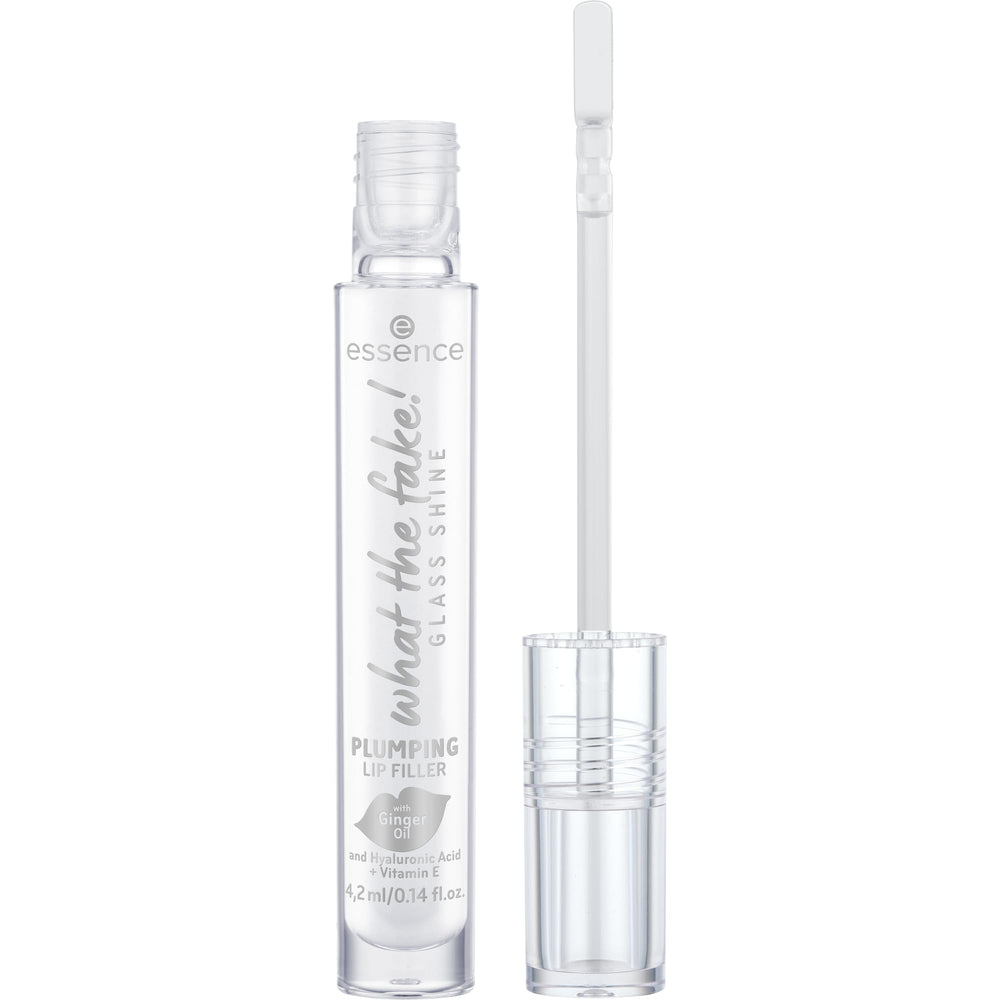 essence lip gloss with hyaluronic acid hydrates and smooths lips with high-shine finish.
