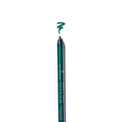 essence Stay & Play Gel Eyeliner Emerald Dragon swatches reveal vibrant color with a smooth, easy glide.