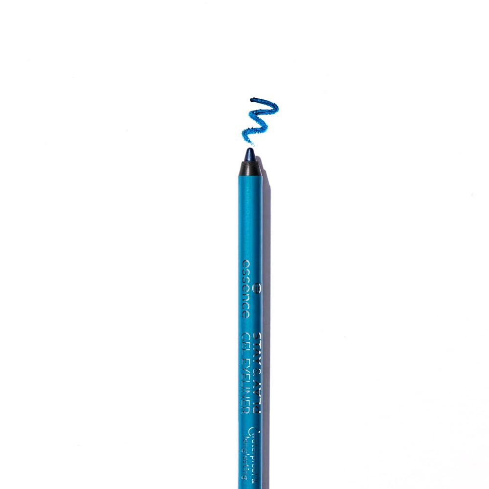 essence Stay & Play Gel Eyeliner Midnight Sky swatch showing rich pigment