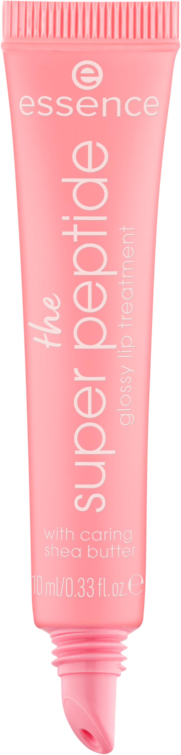essence Super Peptide Glossy Lip Treatment tube delivering nourishing hydration to lips