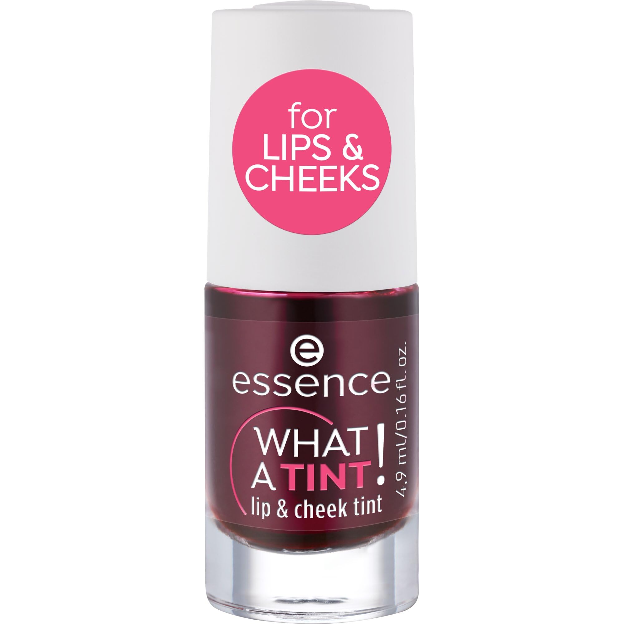 Essence What a Tint rose swatch on lips and cheeks for natural color.