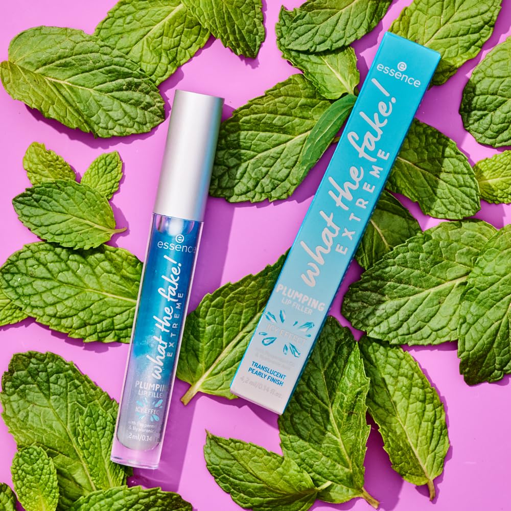 essence What the Fake! Ice Ice Baby hyaluronic acid delivers moisturized lips.