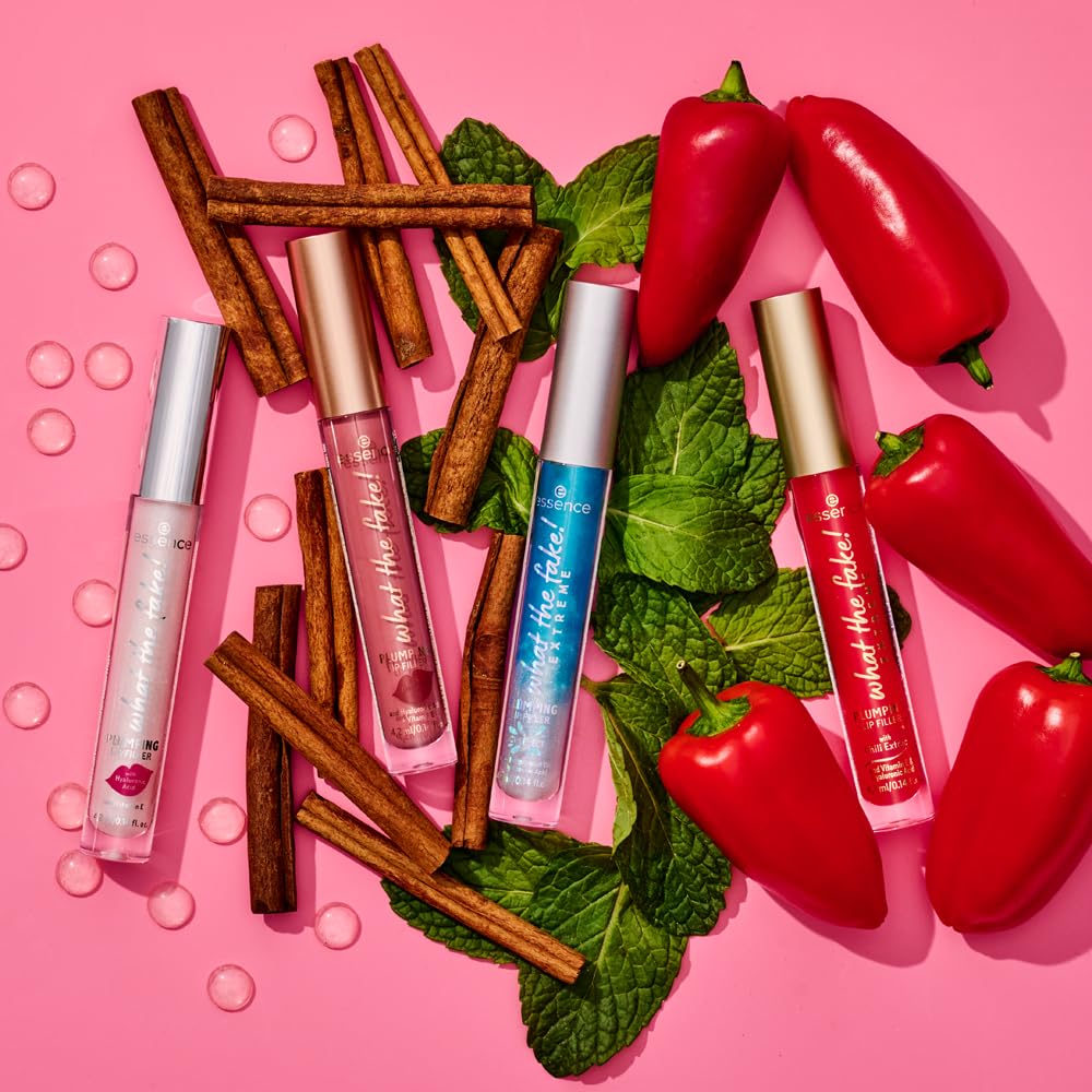 essence What the Fake! Ice Ice Baby worn on lips alone or over lipstick for shine.