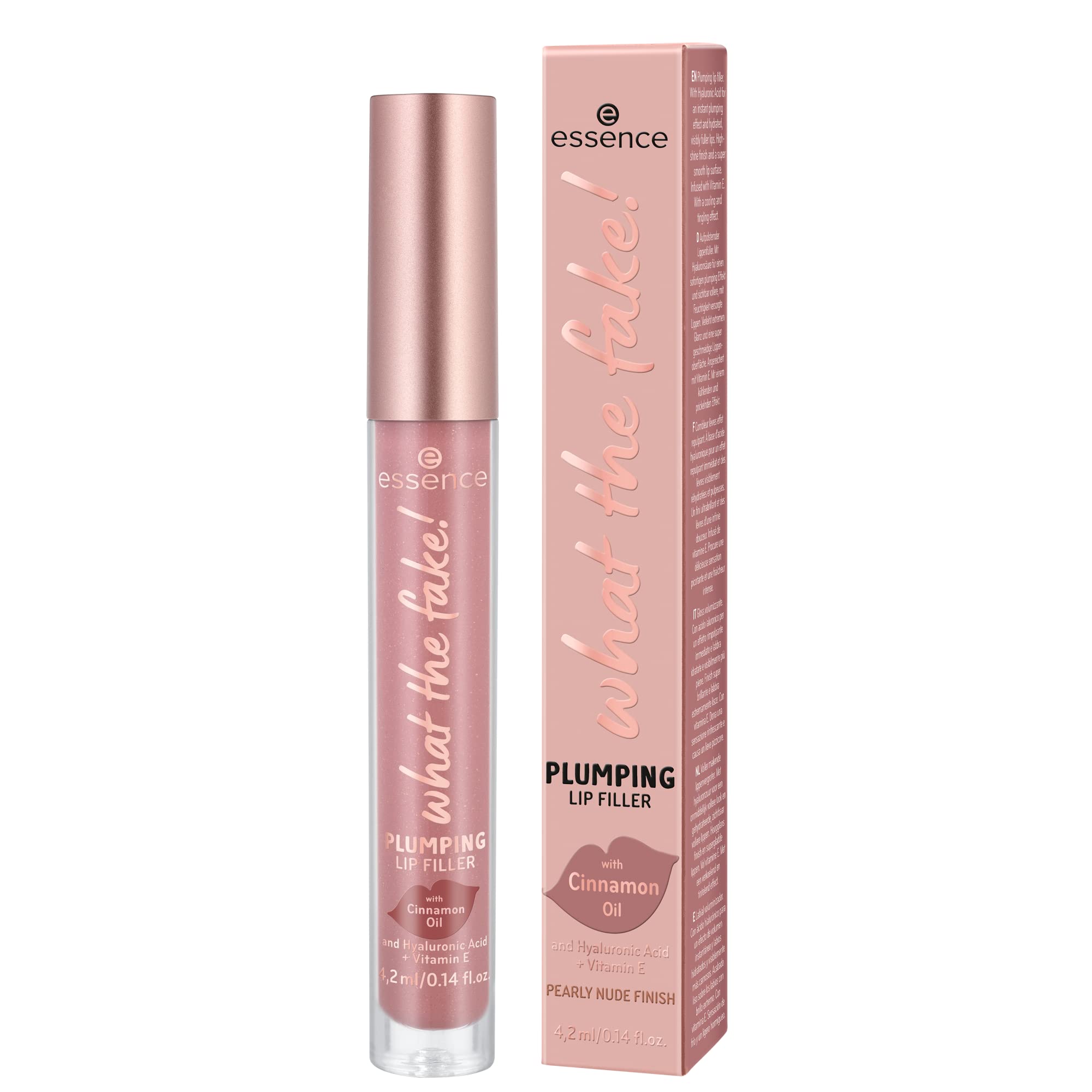 essence What the Fake lip gloss wand enables precise, smooth application.