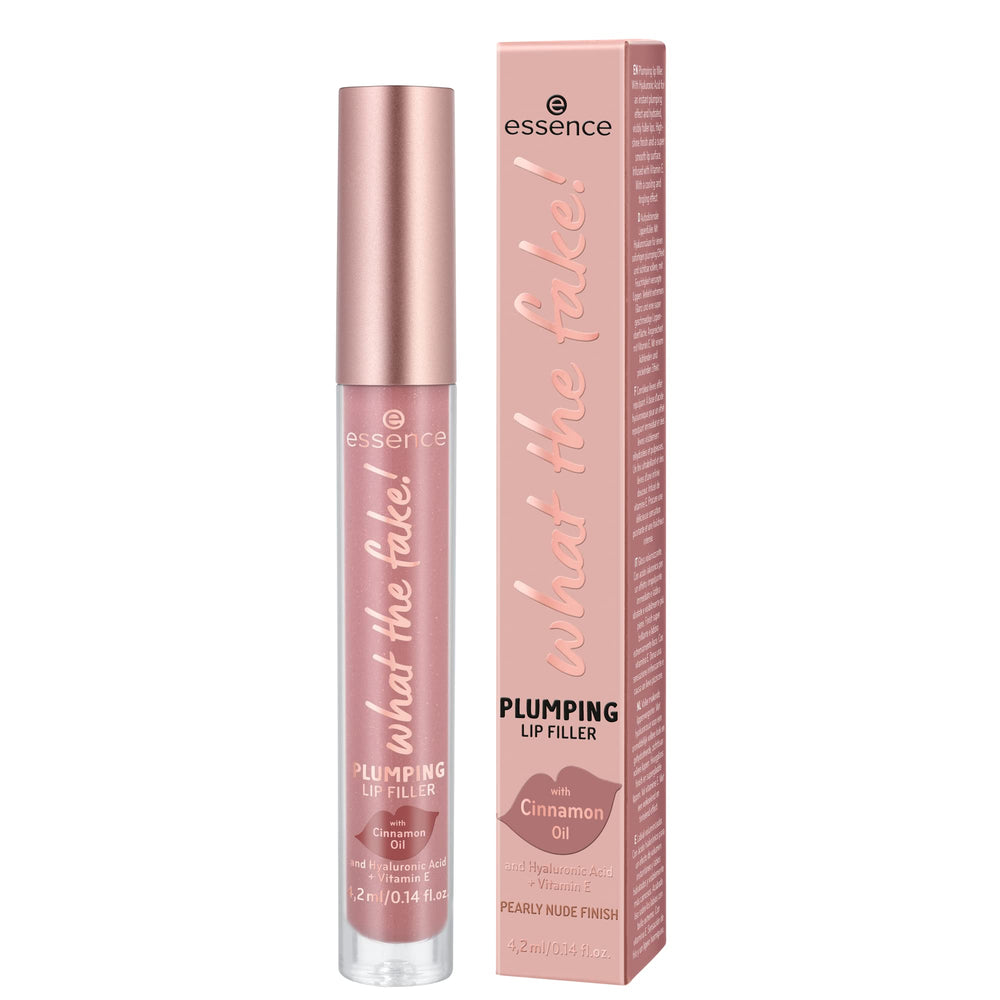 essence What the Fake lip gloss wand enables precise, smooth application.