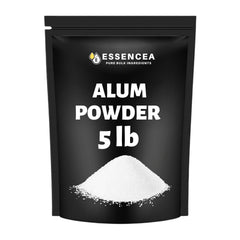 Essencea Alumbre en polvo 5 lb, envase principal, ideal para usos versátiles en casa.