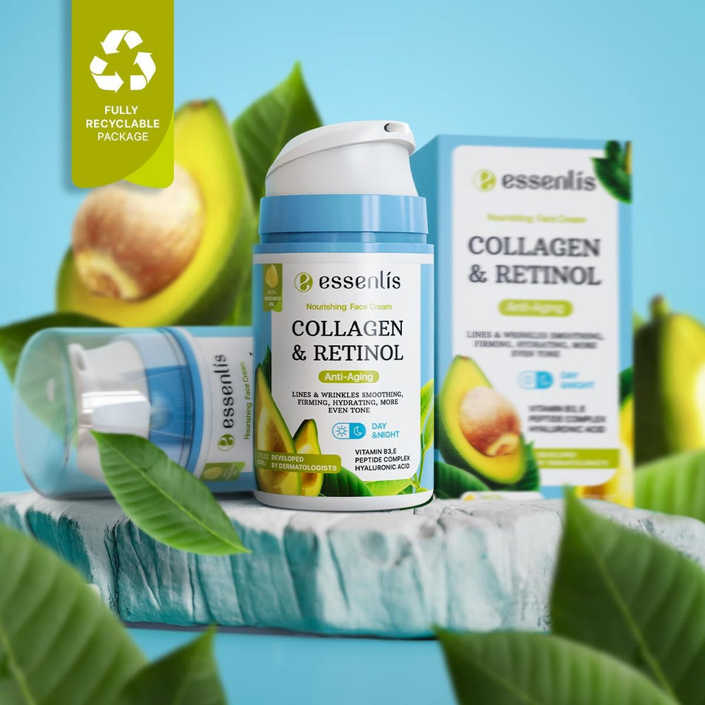 ESSENLIS crema facial cuidado diurno y nocturno para piel descansada