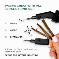 Adjustable temperature control ensures safe use across different hair types.