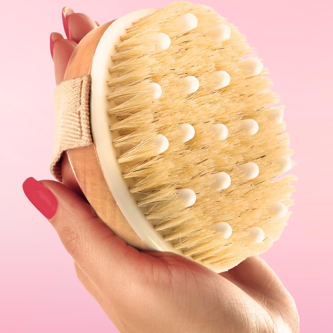Essential Aura brush supports lymphatic drainage for a lighter, energy-boosting feel.