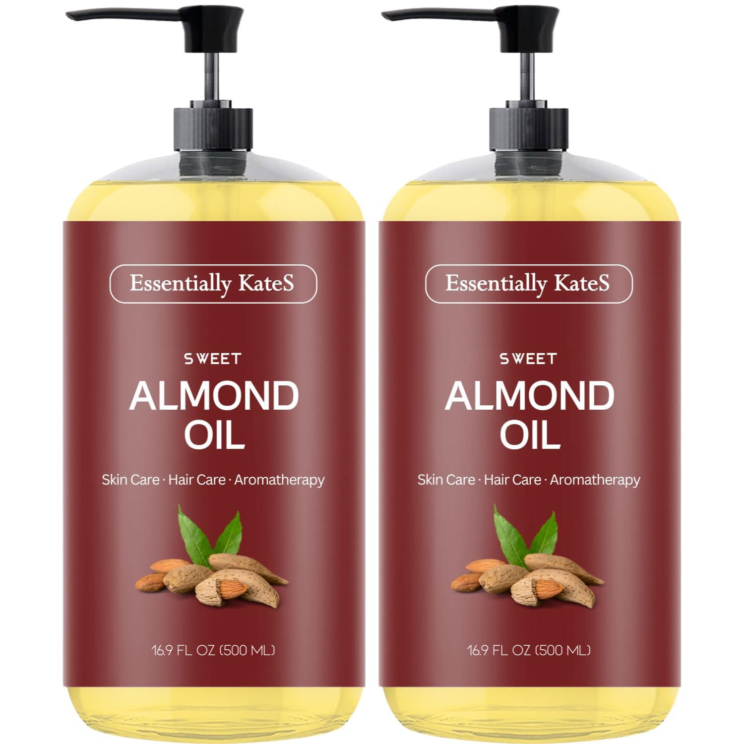 Essentially KateS Aceite de Almendra Dulce: dos botellas, ideal para piel y cabello.