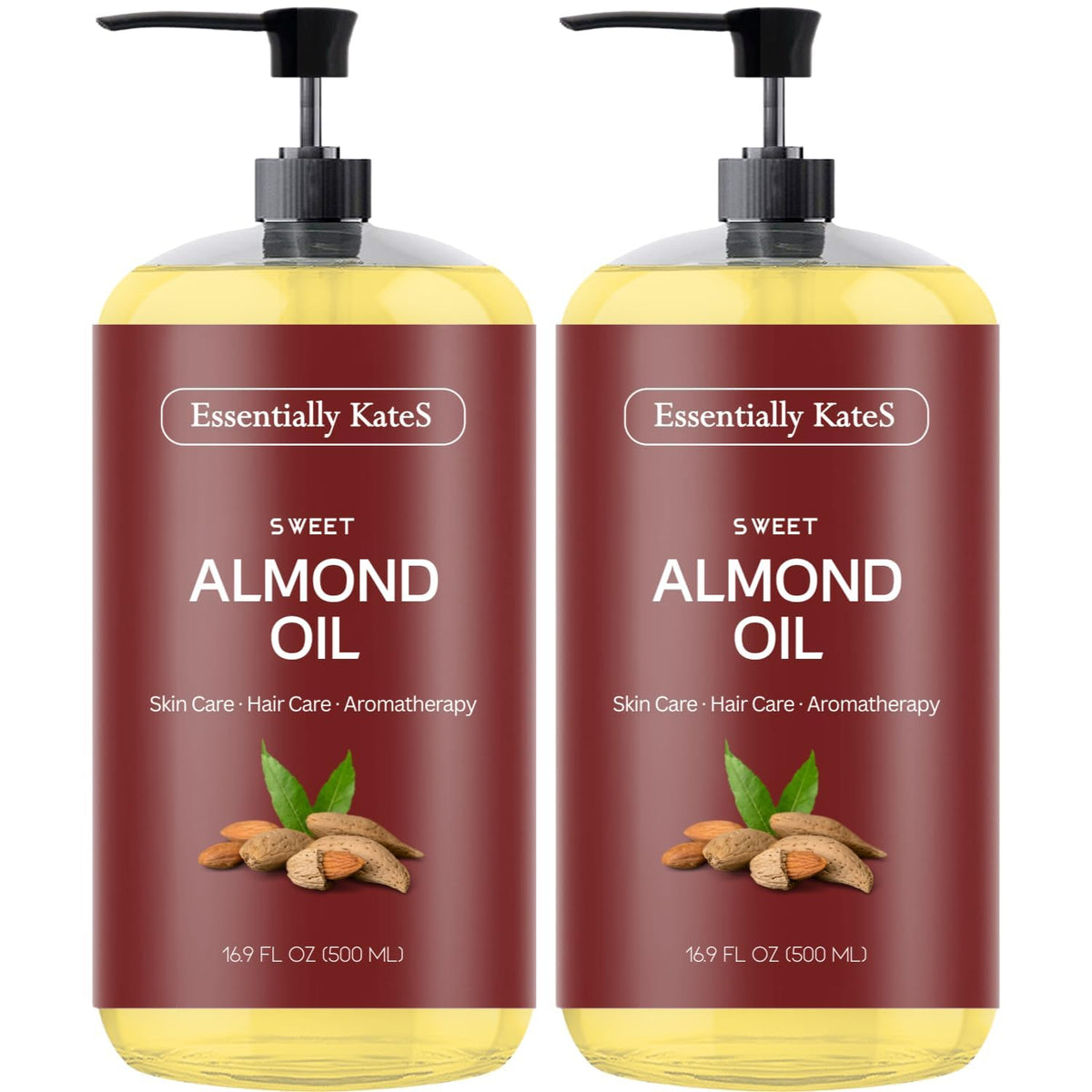 Essentially KateS Aceite de Almendra Dulce: dos botellas, ideal para piel y cabello.