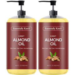 Essentially KateS Aceite de Almendra Dulce: dos botellas, ideal para piel y cabello.