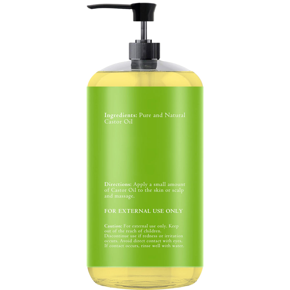 Mano con Aceite de Ricino Essentially KateS: masaje corporal con fórmula natural.