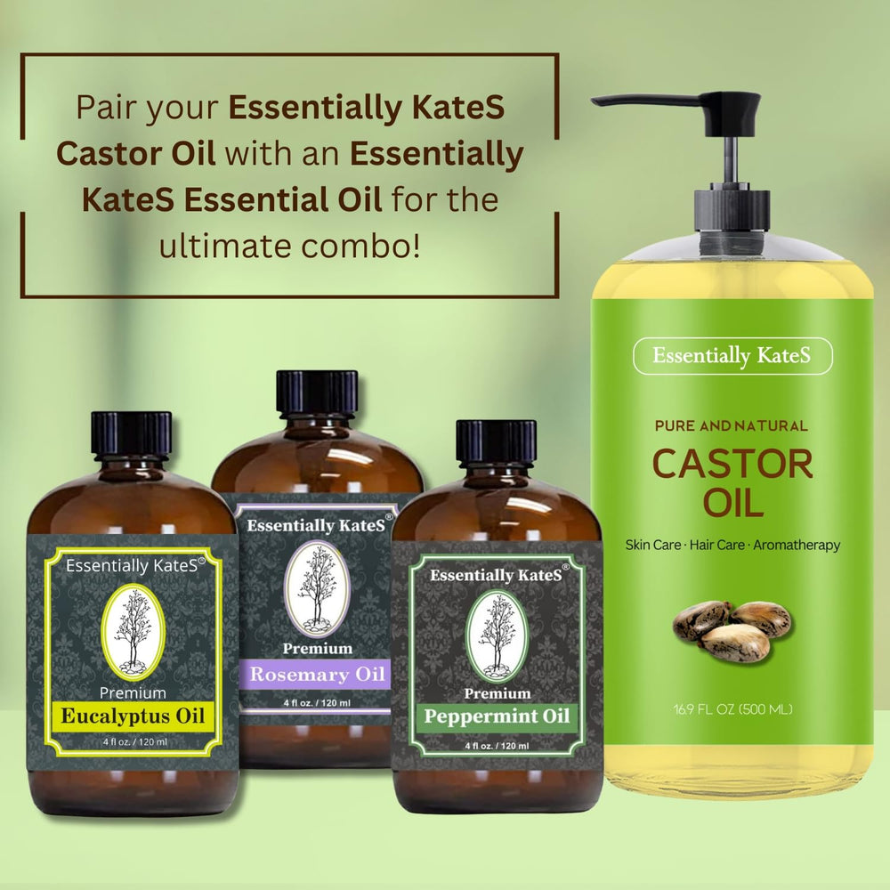 Piel con Aceite de Ricino Essentially KateS: hidratación suave para la piel.