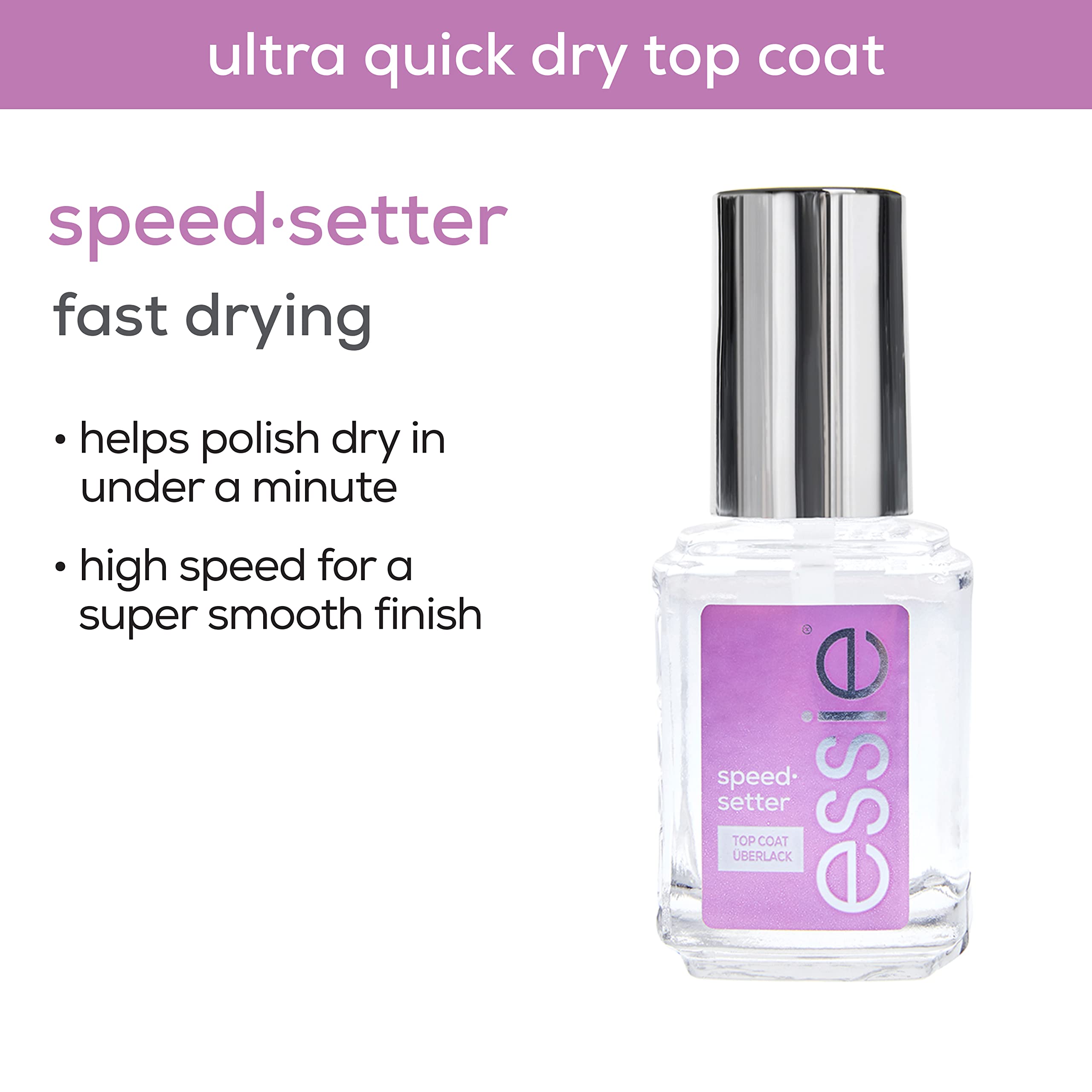 essie brillo alto para manicura de estilo salón.