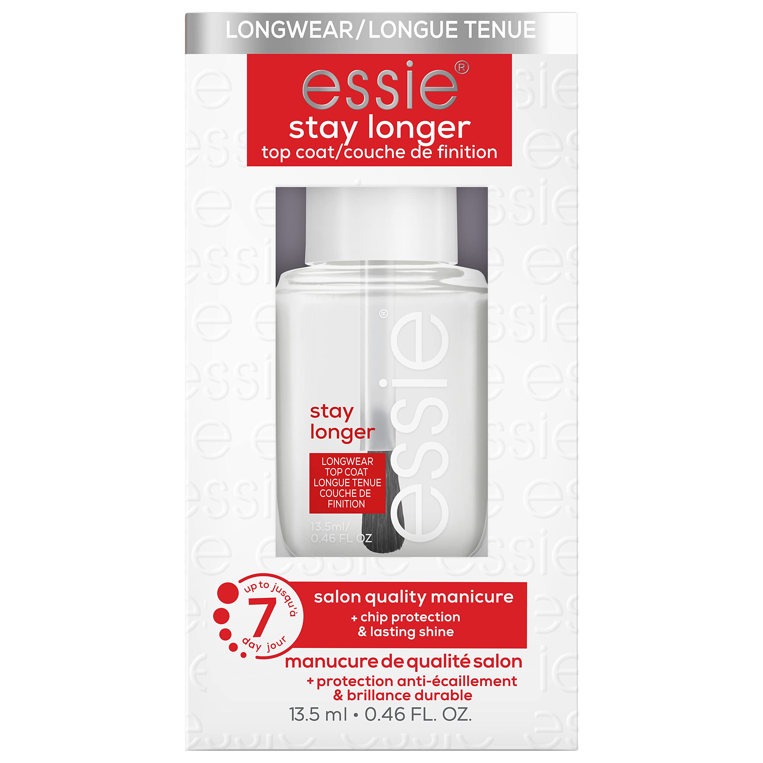 essie Stay Longer capa superior brillo duradero para manicura profesional