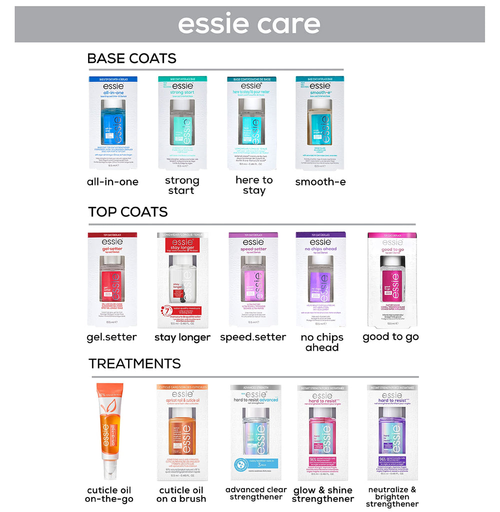 Cuidado vegano 8-Free: capa superior essie libre de ingredientes animales