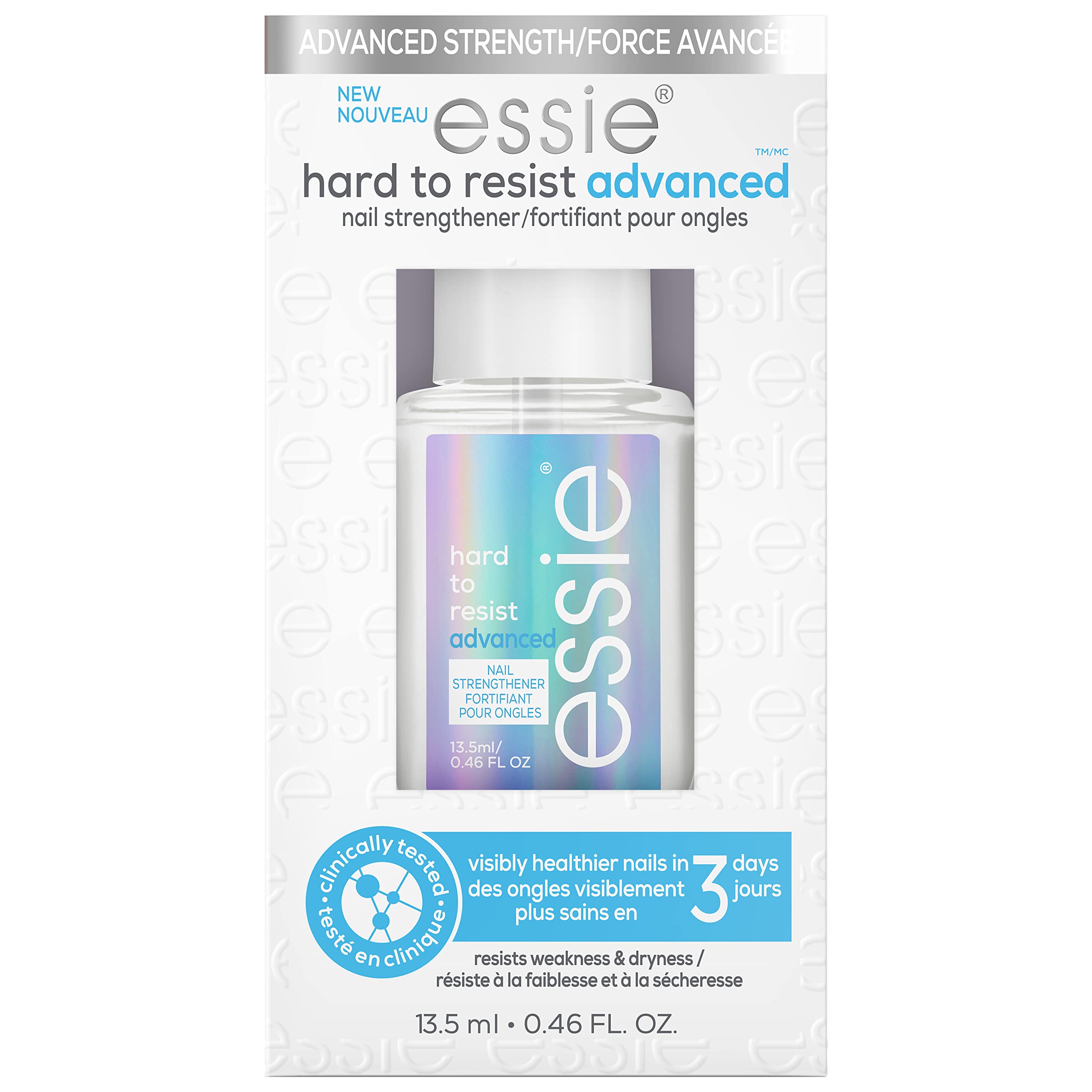 Endurecedor de uñas essie en botella: fortalece y da claridad a uñas delicadas.