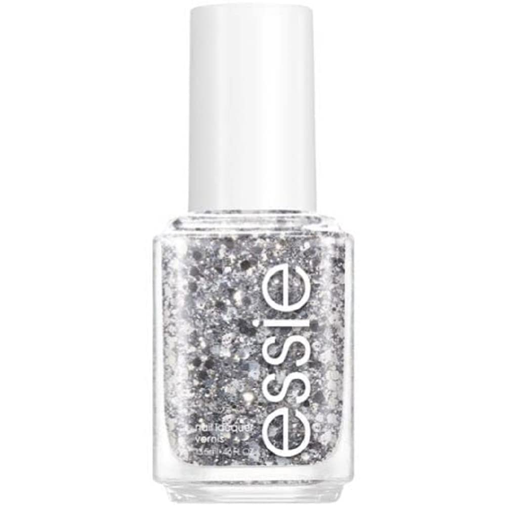 Esmalte essie Conjunto-en-Piedras con brillo plateado en botella