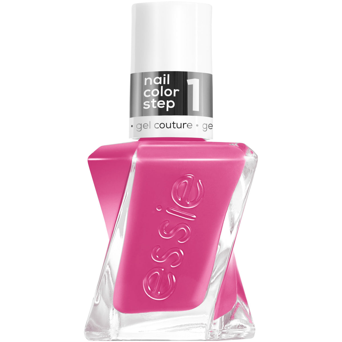 essie Gel Couture bright orchid pink bottle with gel-like shine.