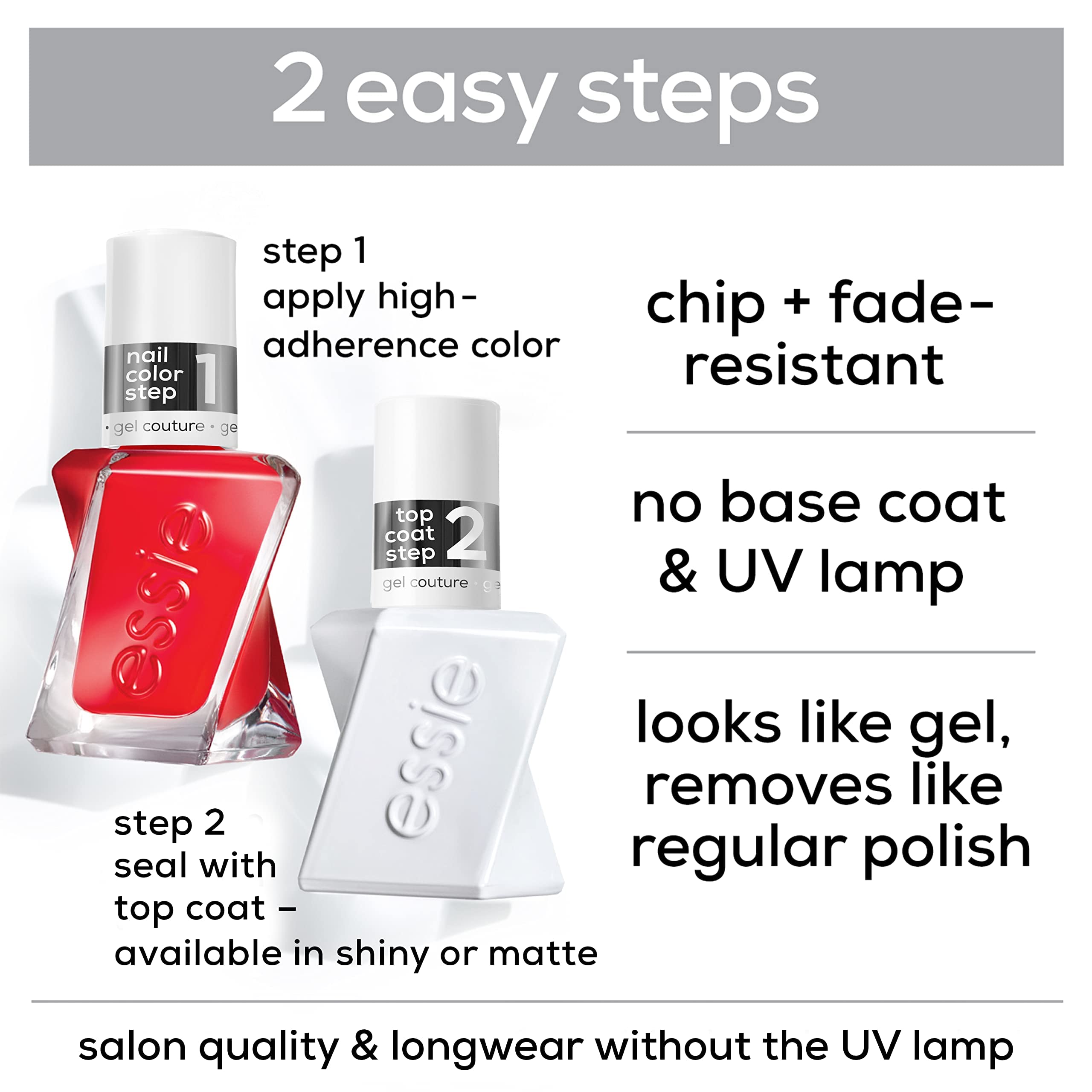 essie gel couture: capa superior para acabado brillante