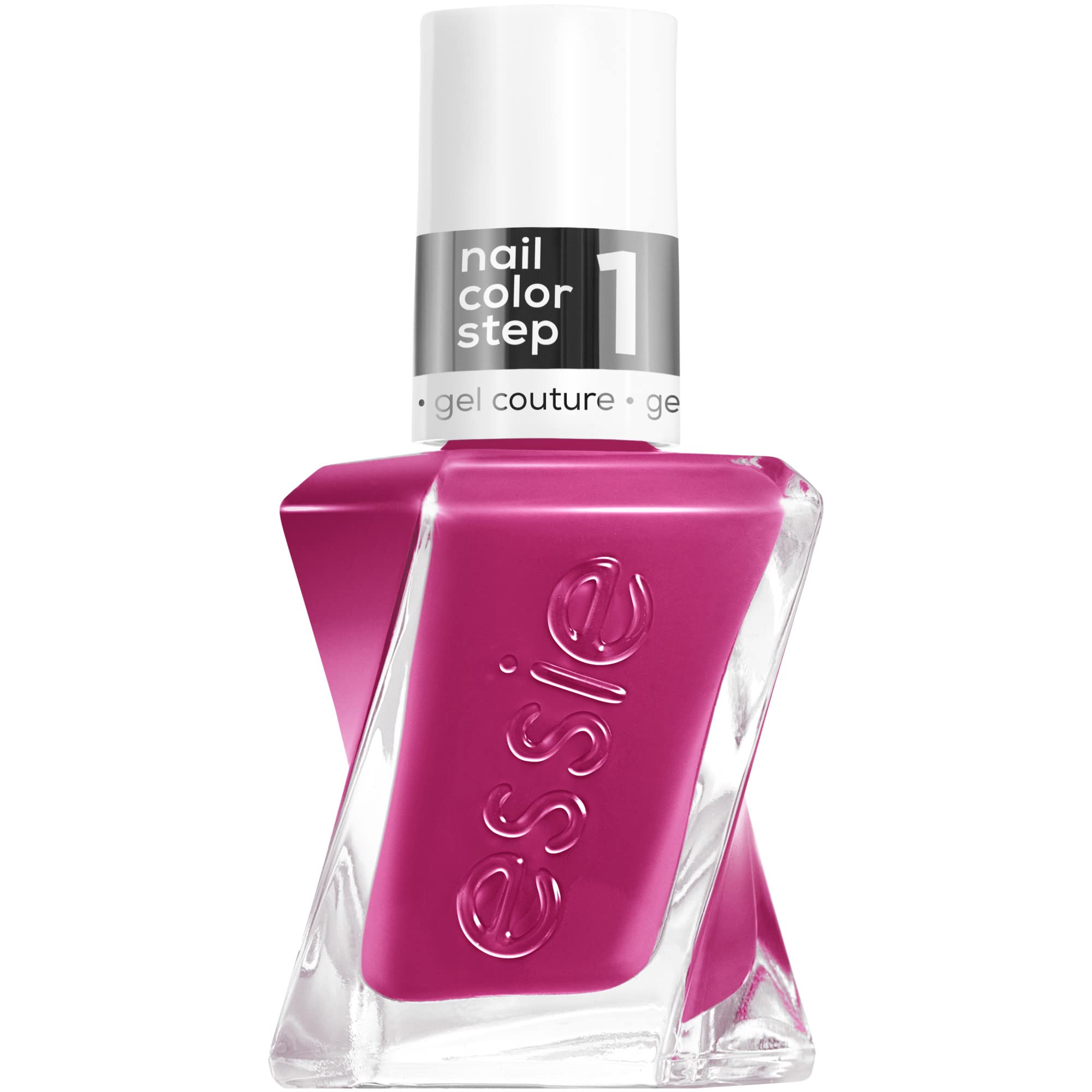 essie gel couture esmalte rosado con brillo tipo gel y duradero sin lámpara ultravioleta