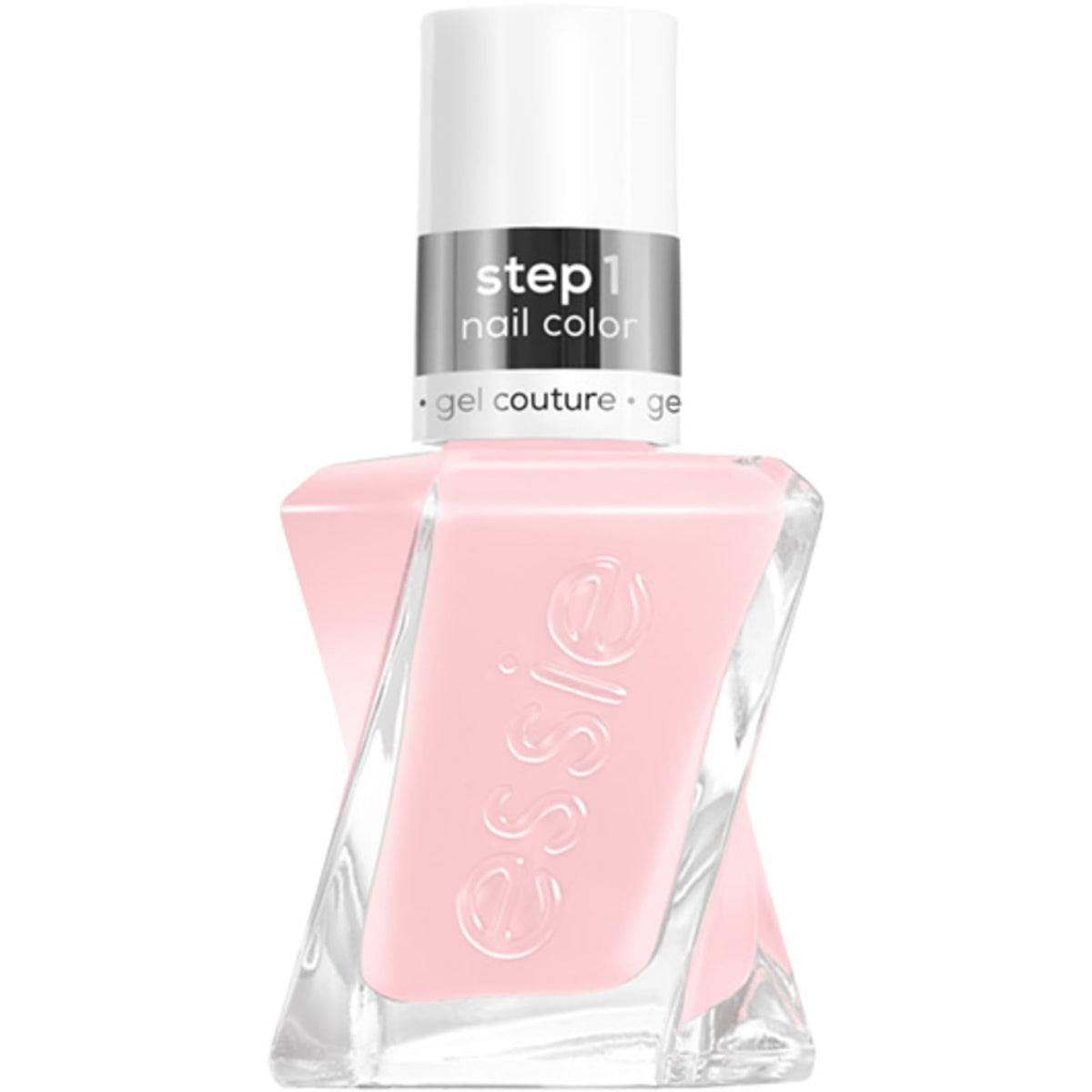 essie Gel Couture sheer pink bottle with gel-like, long-lasting shine