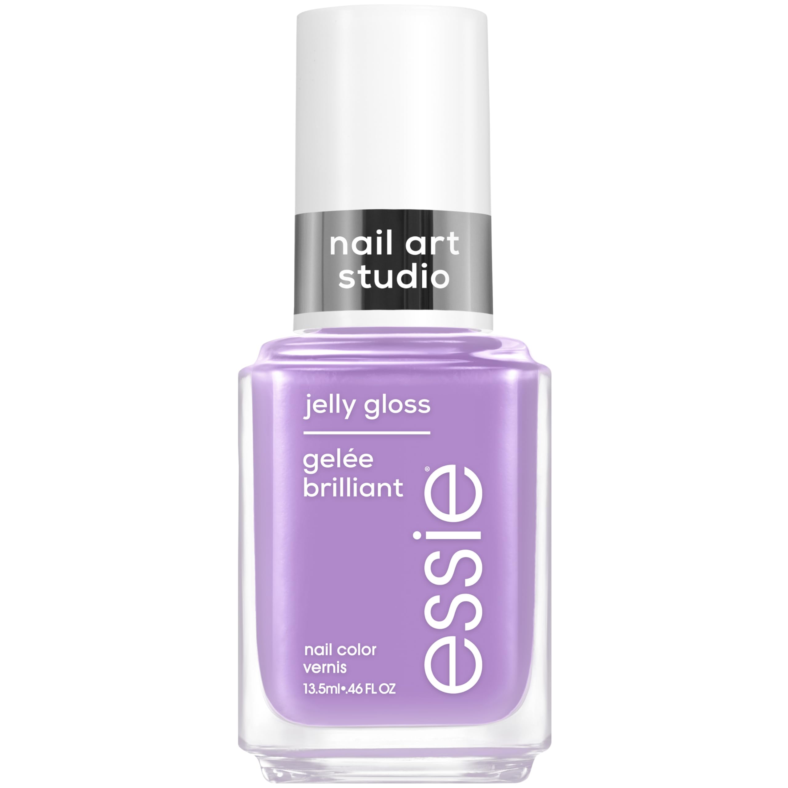 essie Jelly Gloss Orchid Jelly, aplicación suave para color translúcido y uniforme.