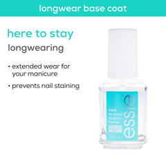 essie longwear base coat color-adhesion technology demonstrates strong polish bonding