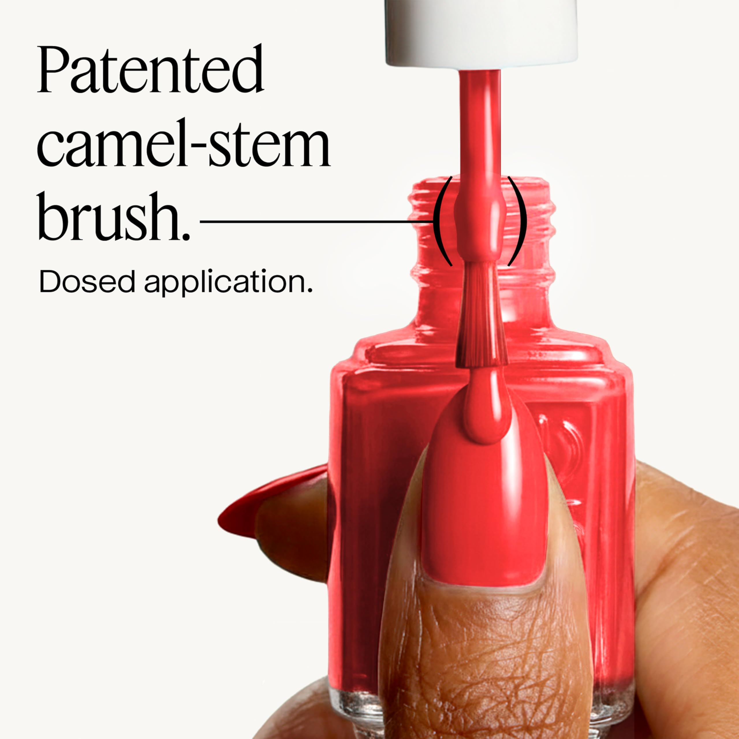Essie Mademoiselle nail lacquer on nails resisting chips during daily activities.