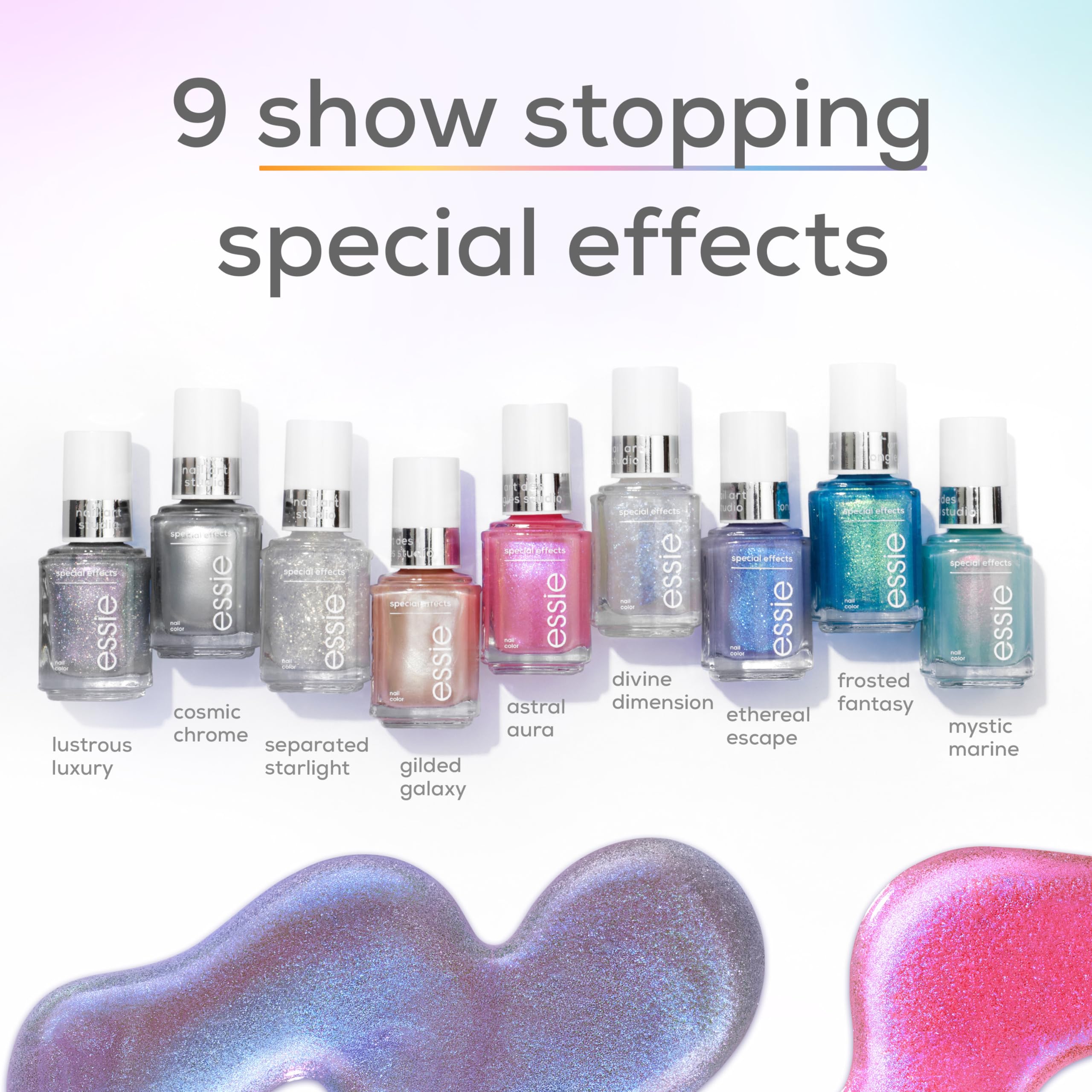 Dimensión adicional y destellos con capas extra sobre uñas