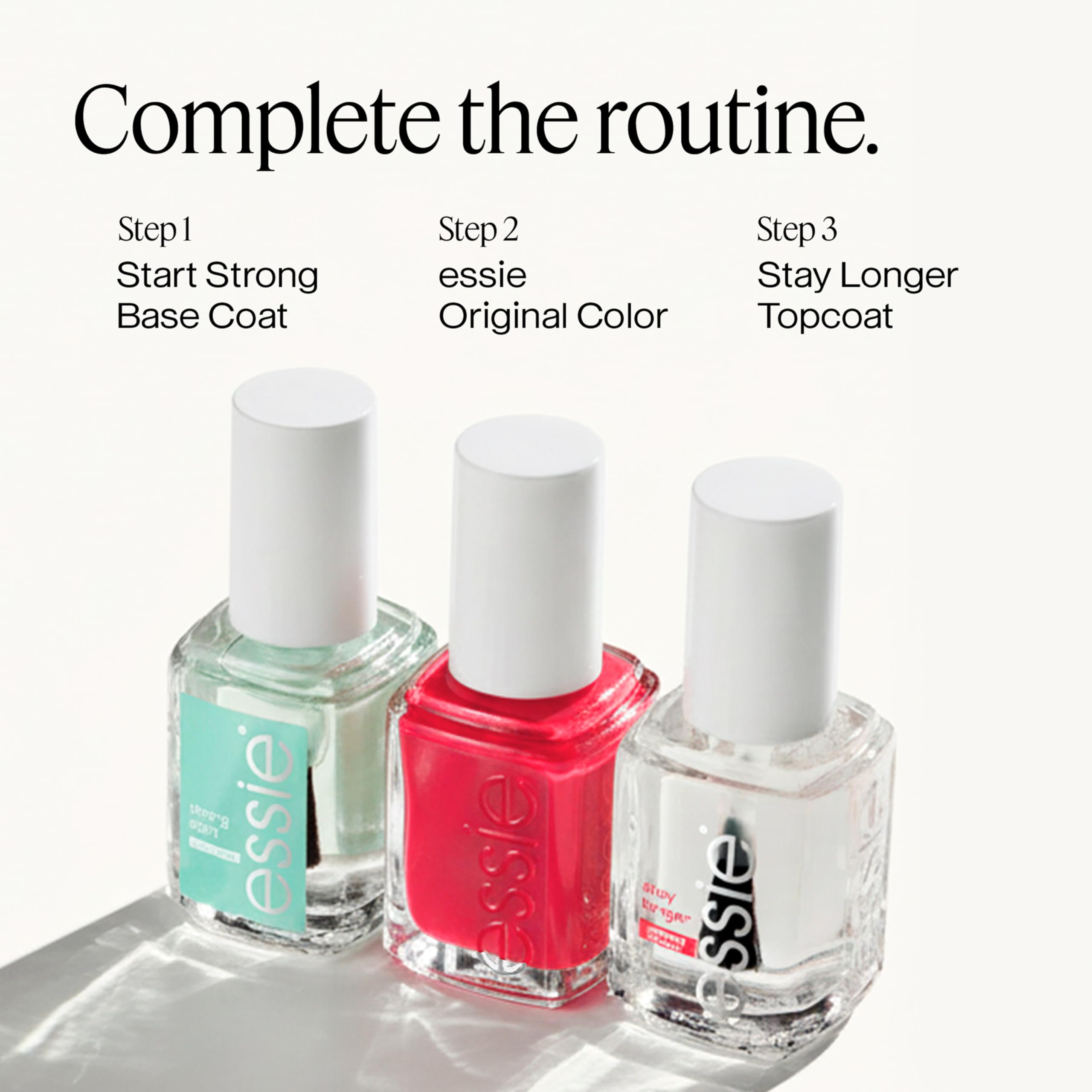 Essie Mademoiselle compact bottle ideal for travel and on-the-go touch-ups.