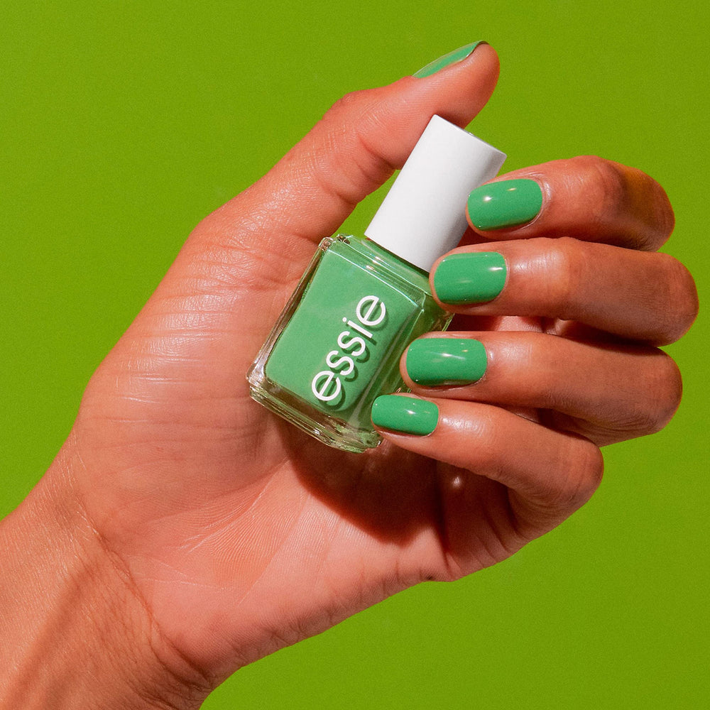 Nail with Grass Never Greener showing a high shine