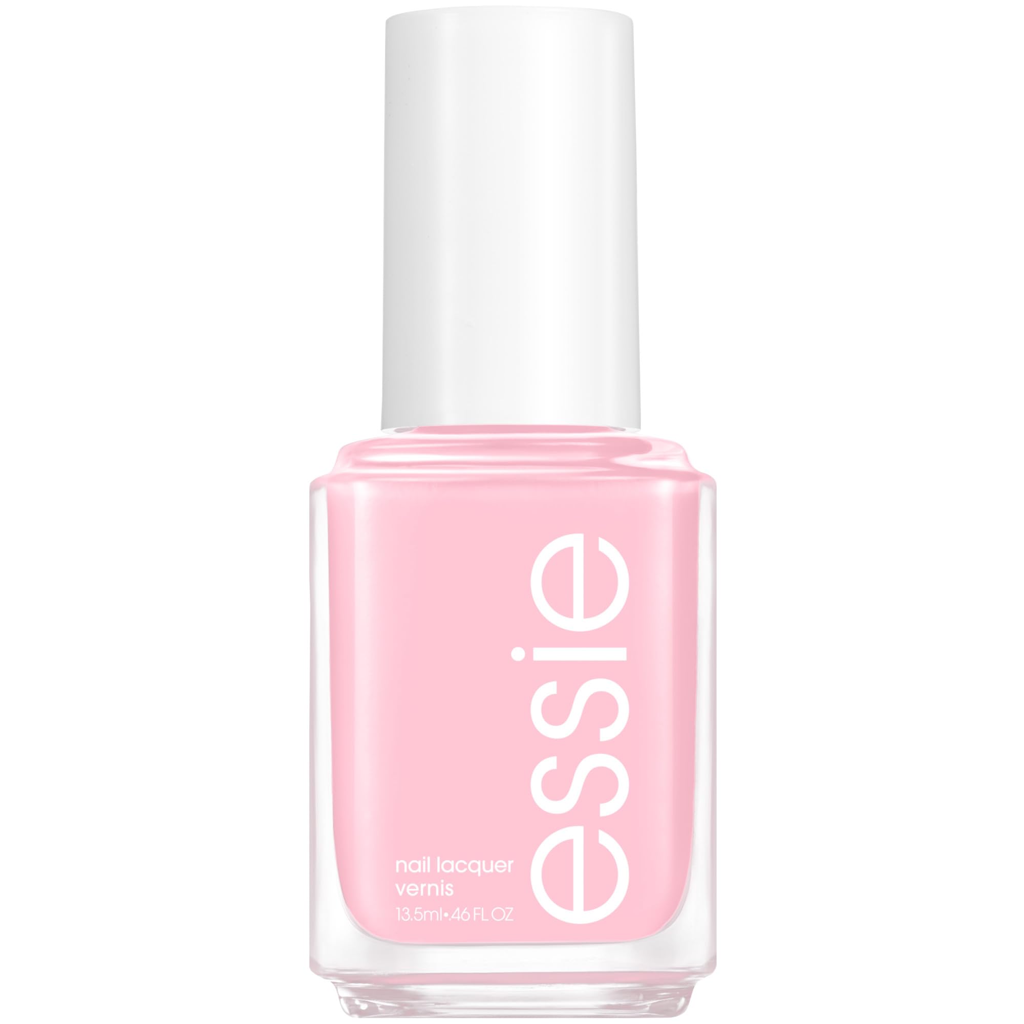 essie Minimalistic sheer light pink nail polish with a cream finish for a subtle, polished look.