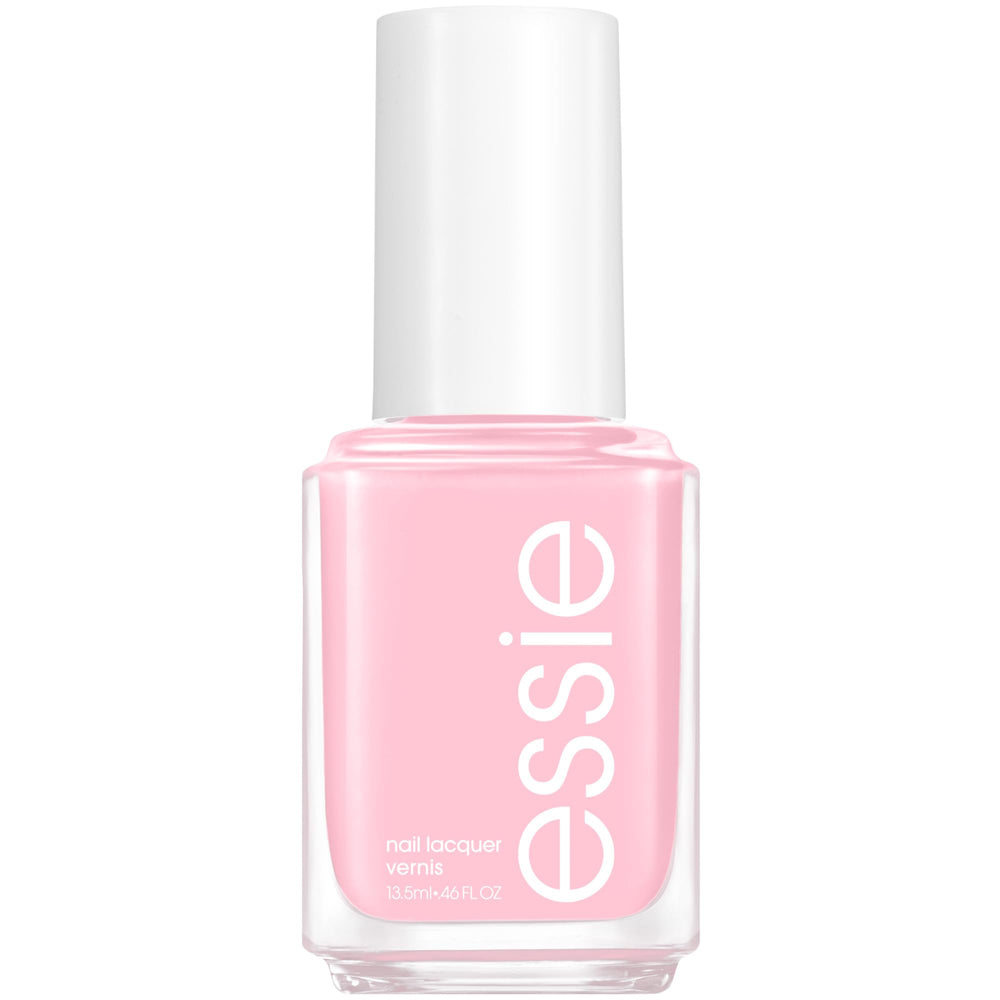 essie Minimalistic sheer light pink nail polish with a cream finish for a subtle, polished look.