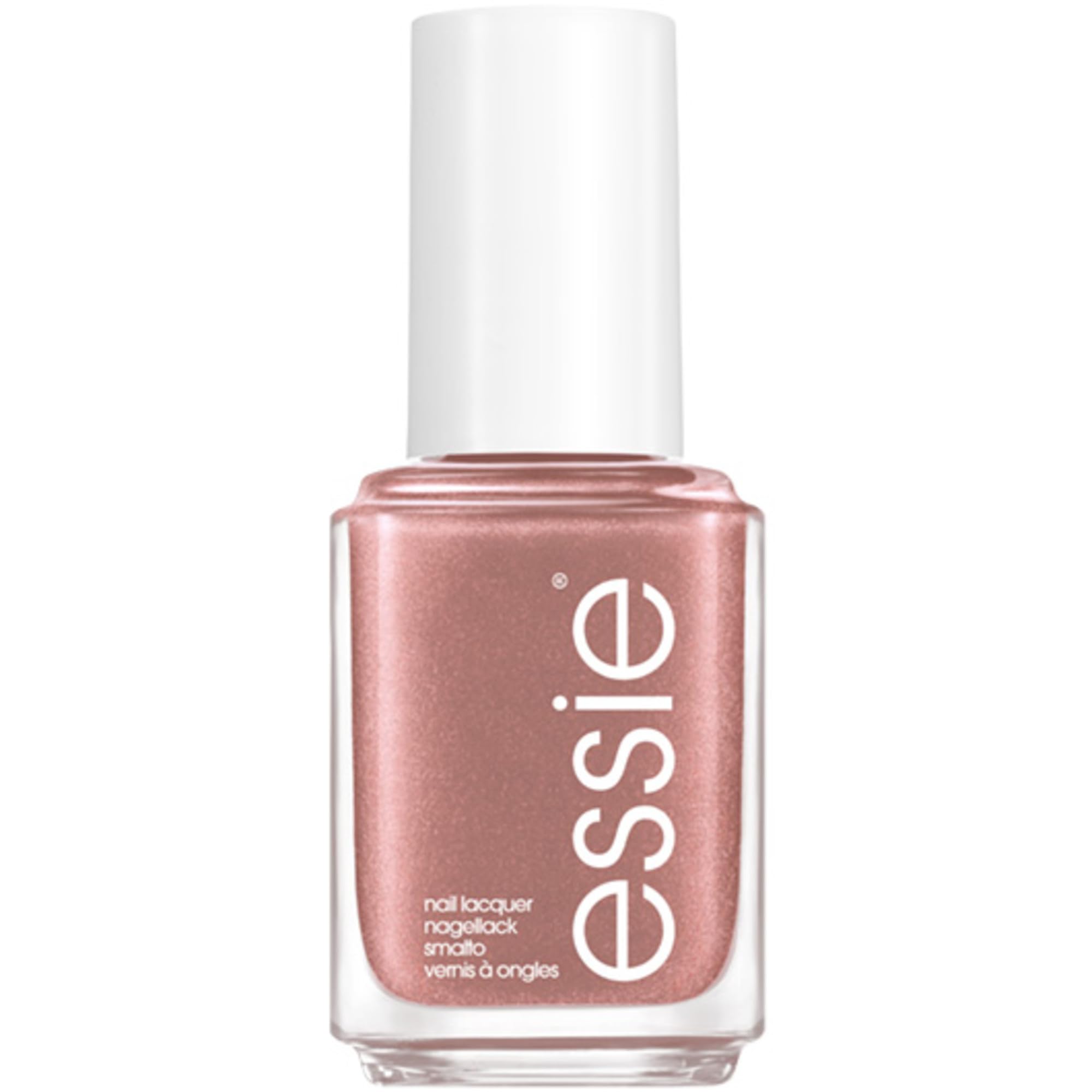Essie Penny Talk, cobre metalizado, ofrece acabado brillante y duradero para estilos glamorosos.