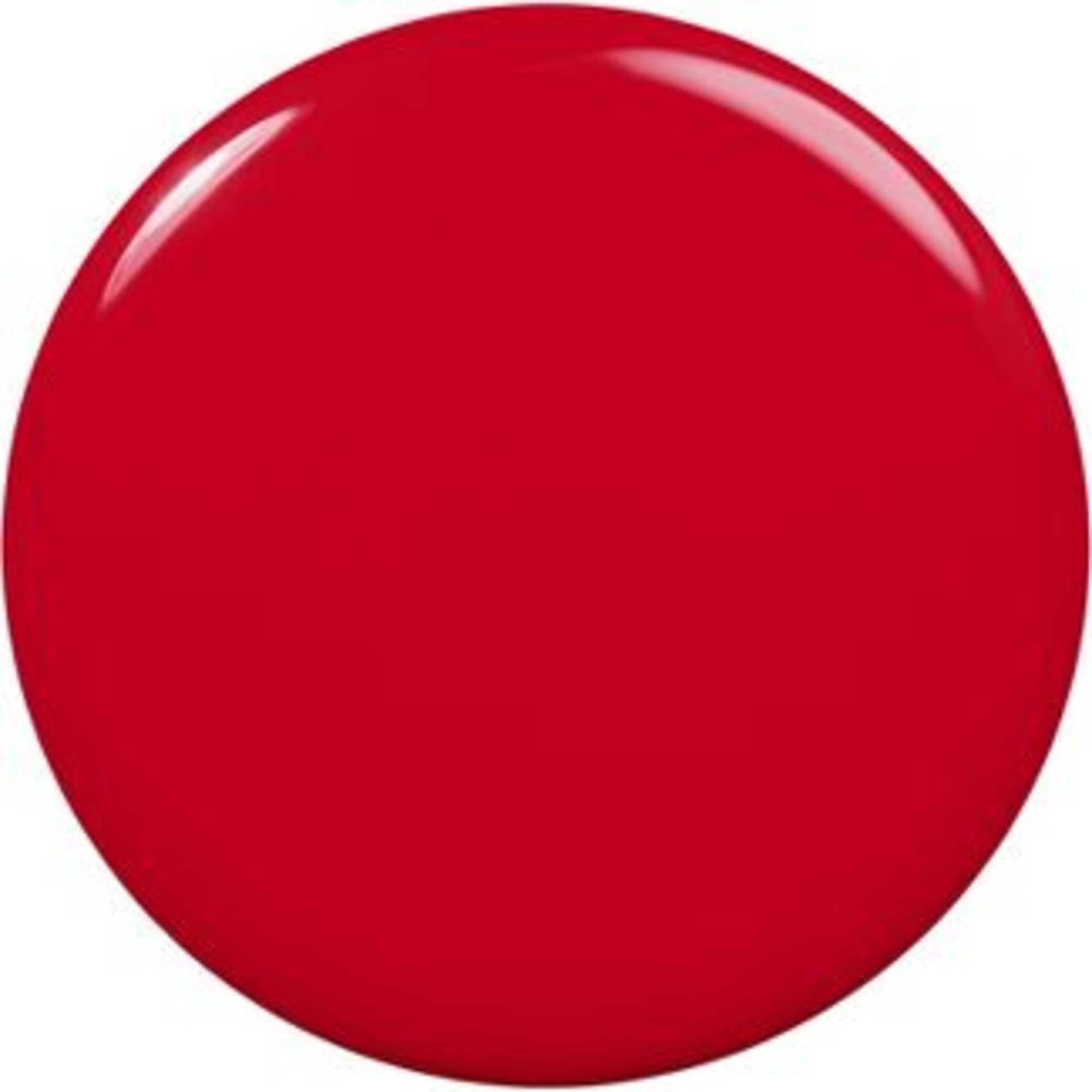 essie Rich Cherry Red Cream Finish showcased on nails for lasting color in daily wear.