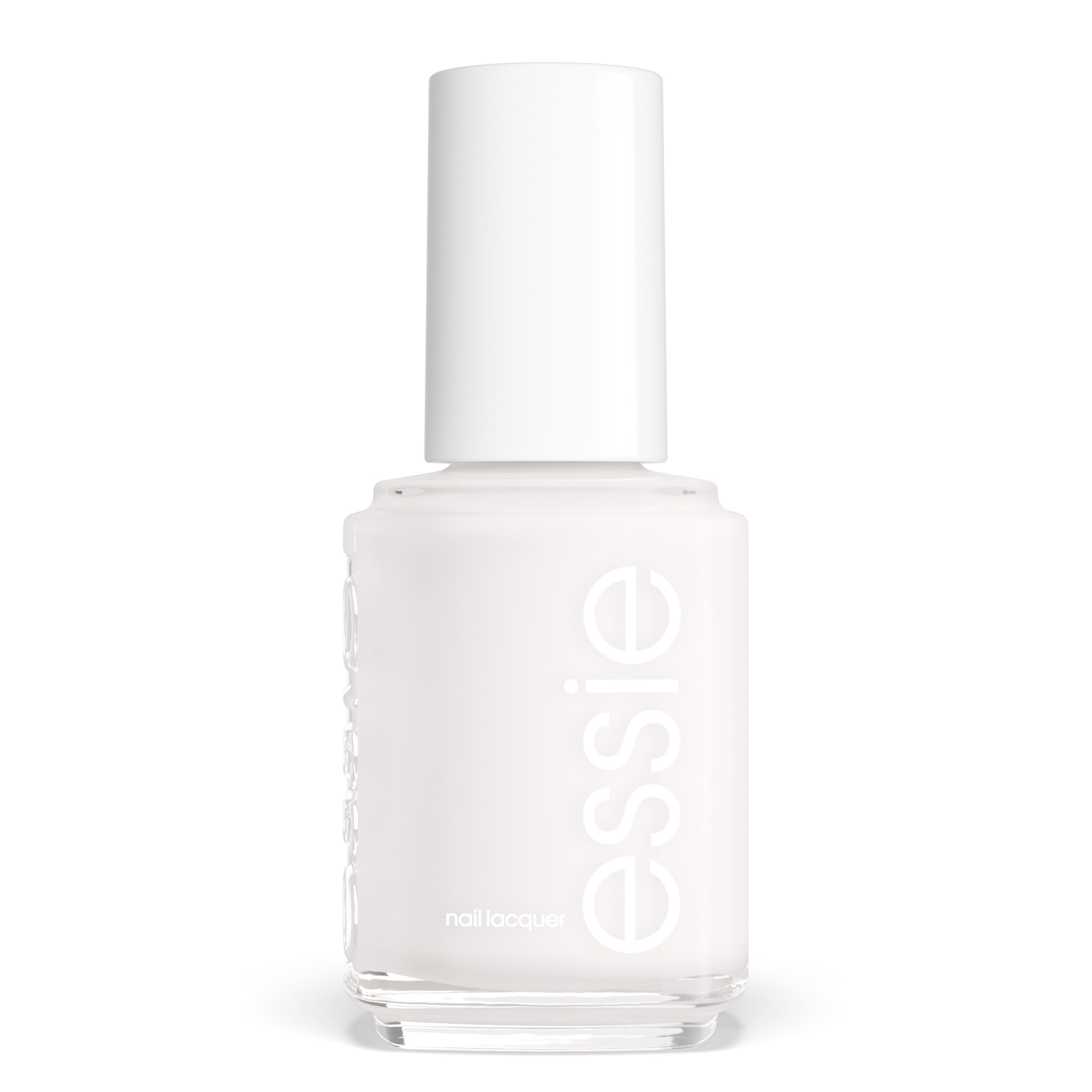 essie Marshmallow cloudy white bottle showing a glossy, salon-quality finish.