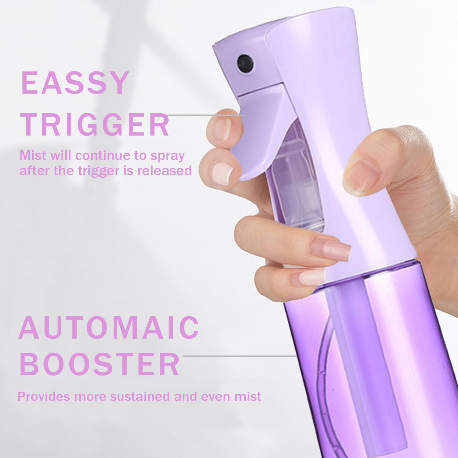 Esskam ergonomic trigger design reduces hand fatigue during spraying.