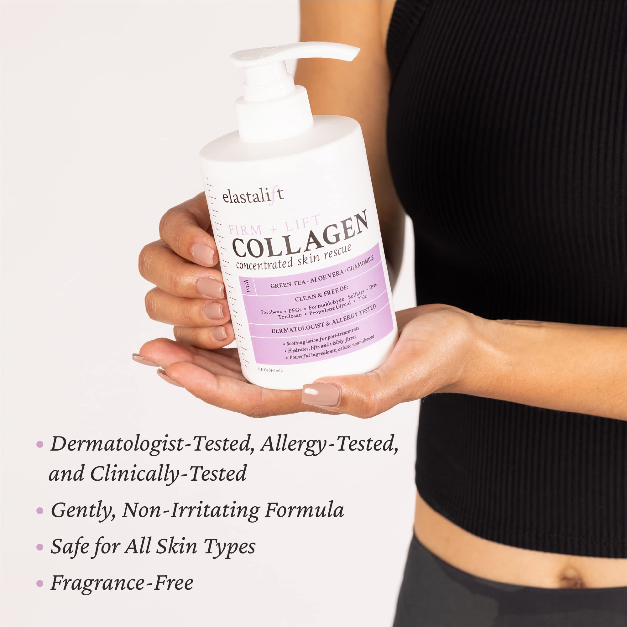 Elastalift Colágeno crema, envase práctico para uso diario y control de porciones.