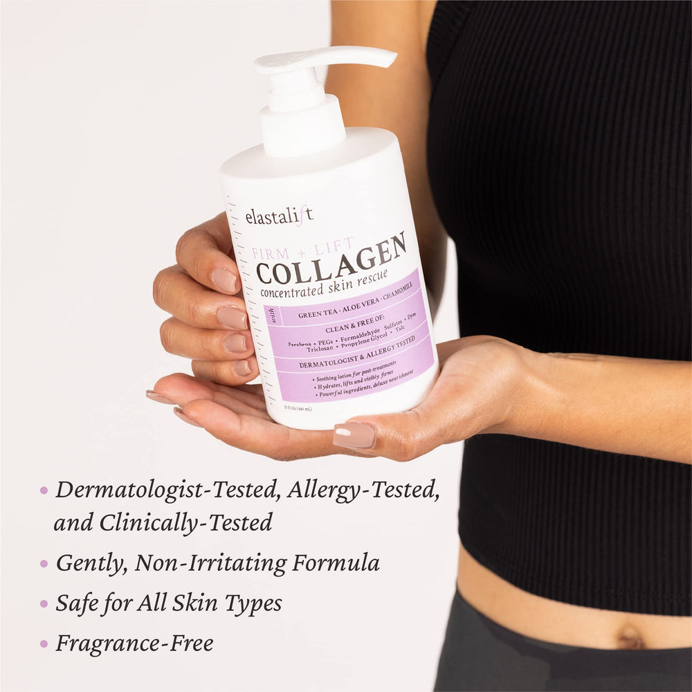 Elastalift Colágeno crema, envase práctico para uso diario y control de porciones.
